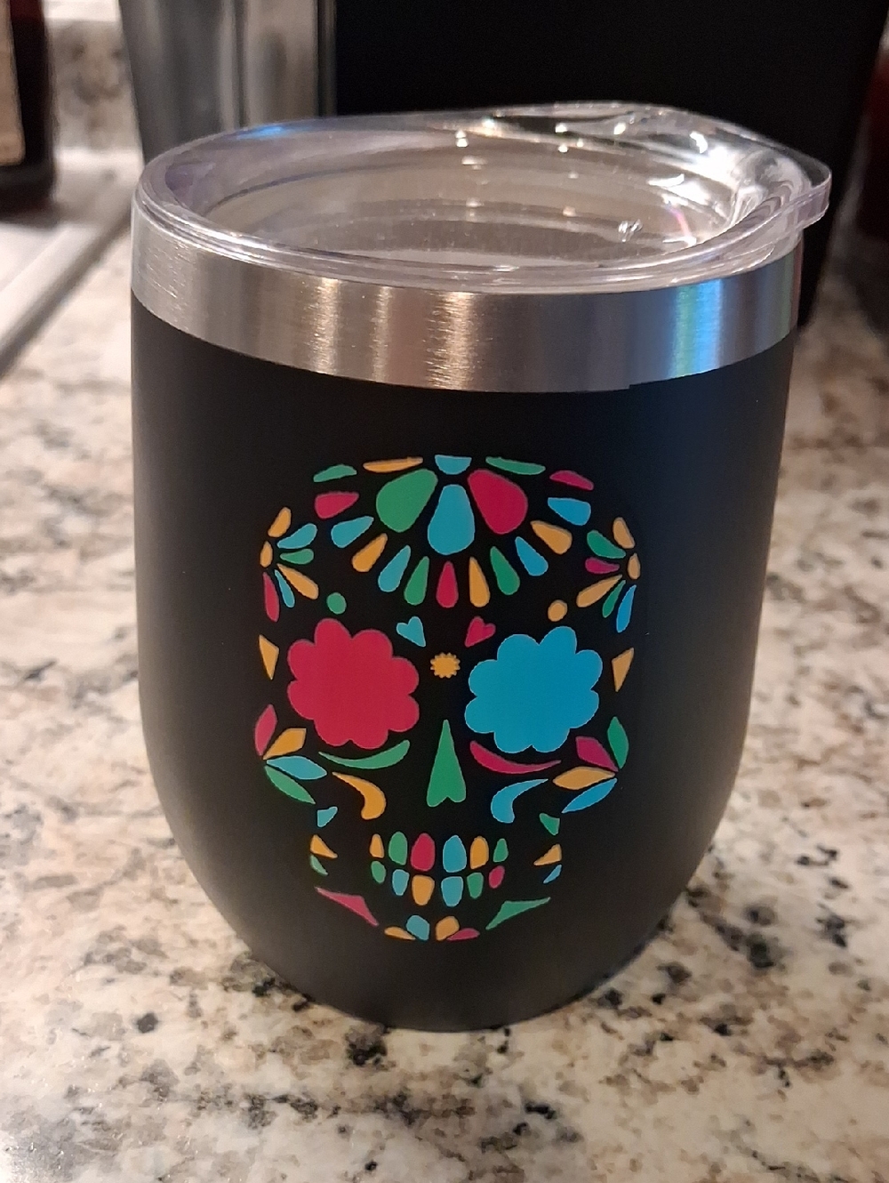 Insulated Skull Wine Tumbler